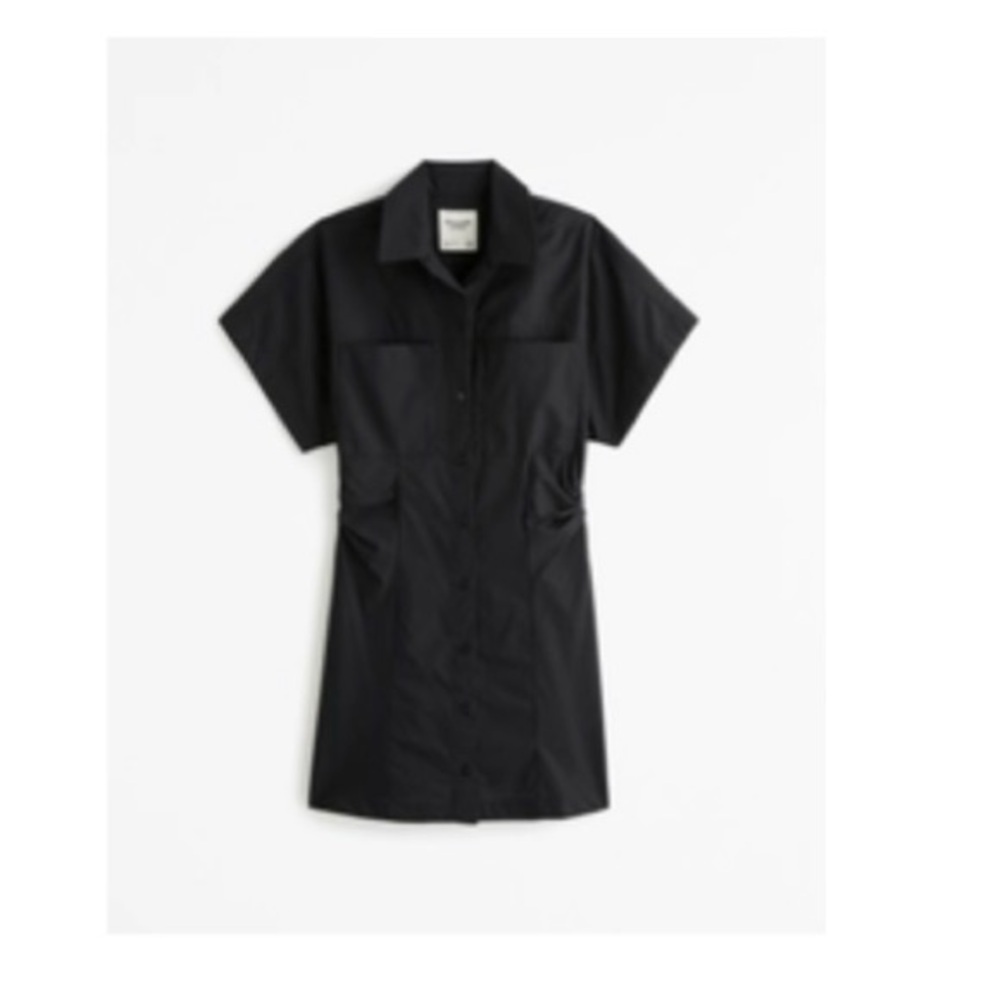 Black sinched waist dress
